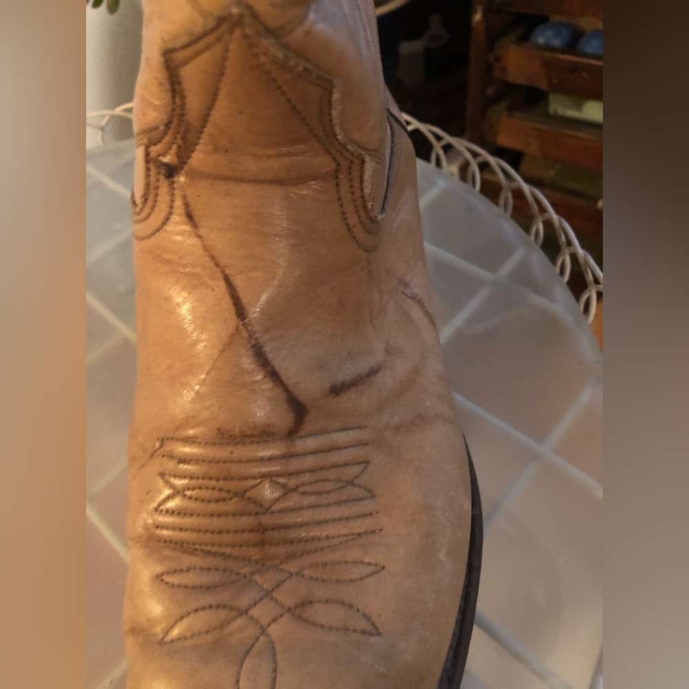 Nocona boot USA mens sz 10 D tan western cowboy riding boots - Picture 9 of 15
